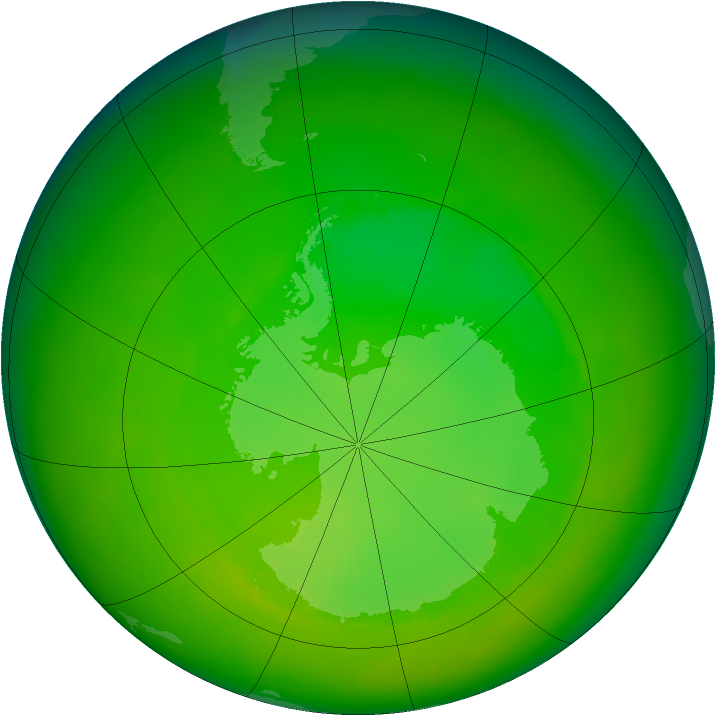 Antarctic ozone map for November 2002